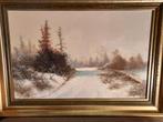 schilderij Wim Riem (1922-2011), winterlandschap, Antiek en Kunst, Kunst | Schilderijen | Klassiek, Ophalen of Verzenden