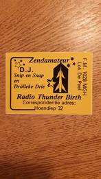 Sticker amateur zender Radio Thunder Birth, DE PEEL, Ophalen of Verzenden, Zo goed als nieuw