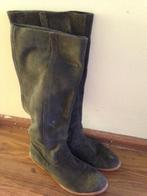 Manfield suede hoge laarzen laars donker grijs maat 38 zgan, Hoge laarzen, Ophalen of Verzenden, Zo goed als nieuw, Grijs