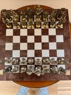 Schaakspel met marmer blad., Hobby en Vrije tijd, Gezelschapsspellen | Bordspellen, Ophalen, Gebruikt
