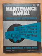 MB-C2 handboek CMP Chevrolet c8a c15a C30 C60 etc, Verzamelen, Militaria | Tweede Wereldoorlog, Ophalen of Verzenden, Landmacht