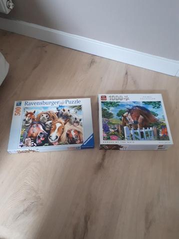 twee paarden puzzels  beschikbaar voor biedingen