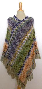 Prachtige kleuren Inca/Peru look poncho! L/XL/free size, Verzenden, Zo goed als nieuw, Maat 42/44 (L), Groen