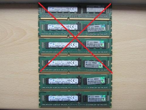 2x Samsung 4GB PC3-10600 DDR3-1333MHz ECC Registered CL9 240, Computers en Software, RAM geheugen, Zo goed als nieuw, Server, 4 GB