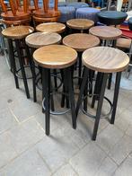 Stoere vintage barkruk hufterproof mancave barkrukken, Ophalen, Gebruikt, 60 tot 90 cm