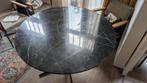 Zwart marmeren ronde eettafel 125cm van Furnified, t.e.a.b., Huis en Inrichting, Ophalen, Overige materialen, Gebruikt, Rond