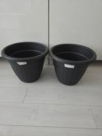 Bloempotten - Set van 2 - Ruime potten, Kunststof, Gebruikt, Rond, Tuin