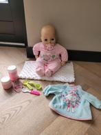 Baby annabell pop interactieve pop + accessoires + kleding, Ophalen of Verzenden, Zo goed als nieuw, Babypop
