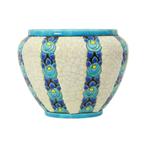 Polychrome Bloempot Vaas Catteau Boch Keramis Art Deco 1922, Ophalen of Verzenden