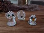 Bosdieren - egel en 2 uilen kristal beeldjes, Verzamelen, Ophalen of Verzenden, Zo goed als nieuw, Figuurtje