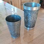 Vintage tinnen bekers, Ophalen of Verzenden