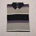 Vintage Ralph Lauren polo – gestreept zwart/grijs/paars – M, Ralph Lauren, Grijs, Gedragen, Verzenden