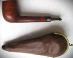 Pijp Ropp in etui~Leder~Tabakspijp~Antiek Pijpje, Verzamelen, Ophalen of Verzenden, Gebruikt, (Water)pijp