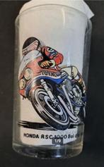 Vintage Motorcycle Racing Glass Honda RSC 1000 Bol d'or 1981, Gebruikt, Ophalen of Verzenden, Bierglas