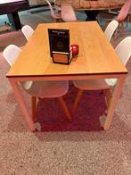 Horeca tafels - eikenhout met metalen onderstel, Ophalen, Gebruikt, 100 tot 150 cm, Eikenhout