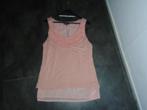 Superstar Prachtige 2Laags Top Shirt met Kralen maat L ZGAN, Verzenden, Maat 42/44 (L), Oranje, Zo goed als nieuw