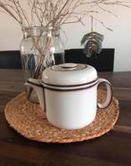 💝 Vintage THOMAS SCANDIC SHADOW theepot wit bruin, Overige typen, Ophalen of Verzenden, Effen, Zo goed als nieuw