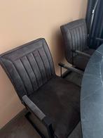 2 Grijze Stoelen, Huis en Inrichting, Stoelen, Ophalen, Gebruikt, Twee, Metaal