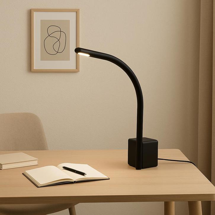 Focus bureaulamp - Collectie MoMa, Huis en Inrichting, Lampen | Tafellampen, Zo goed als nieuw, Minder dan 50 cm, Kunststof, Metaal