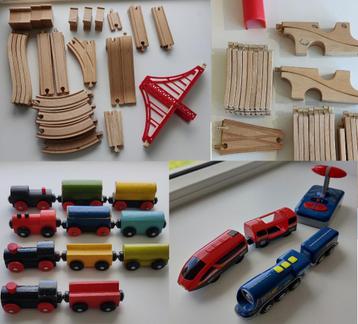 houten treinbaan + veel uitbreiding beschikbaar voor biedingen
