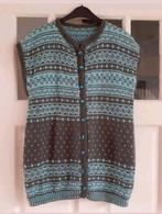 Handgebreid vest met Noors motief in nieuwstaat maat 44, Maat 42/44 (L), Ophalen of Verzenden, Zo goed als nieuw, Handgemaakt