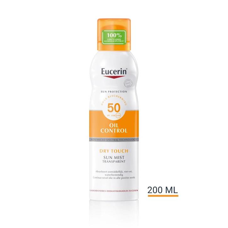 Eucerin Sun Oil Control Mist Transparent Dry Touch SPF50, Sieraden, Tassen en Uiterlijk, Uiterlijk | Lichaamsverzorging, Nieuw