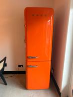 Oranje Smeg Koelkast met vriezer - In goede staat, Ophalen, Gebruikt, 200 liter of meer, 60 cm of meer