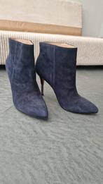 H&M suede blauwe  enkellaarsjes met hoge hak 40 zgan, Kleding | Dames, Schoenen, Verzenden, Zo goed als nieuw, Blauw