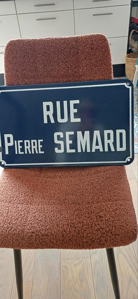 Emaille Straatnaambord Rue Pierre Semard - Vintage, Antiek en Kunst, Antiek | Emaille, Ophalen of Verzenden