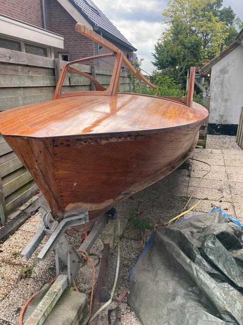 Houten kopergeklonken klassieke speedboot, Watersport en Boten, Bootonderdelen, Gebruikt, Ophalen of Verzenden