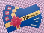 3x Intertoys lego kortingsbon/voucher €20, Drie personen of meer, Kortingsbon, Overige typen