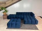 GRATIS LEVERING Velvet Loungebank 300x180 SHOWROOMMODEL, Ophalen of Verzenden, 150 cm of meer, Vierpersoons of meer, Hoekbank