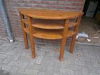 site tafel grenen, Huis en Inrichting, Tafels | Sidetables, Ophalen, Gebruikt, 50 tot 100 cm, Rond