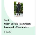 Burkini zwart M, Ophalen of Verzenden, Zo goed als nieuw, Zwart, Badpak