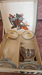 Ingrid Hutte bierglazen in verpakking met bladgoud, Ophalen of Verzenden, Zo goed als nieuw, Bierglas