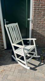 Schommelstoel met kussen, Huis en Inrichting, Ophalen, Gebruikt, Wit, Eén