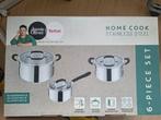 Jamie Oliver Pannenset - Nieuw in doos!, Ophalen, Nieuw, Pannenset, Rvs