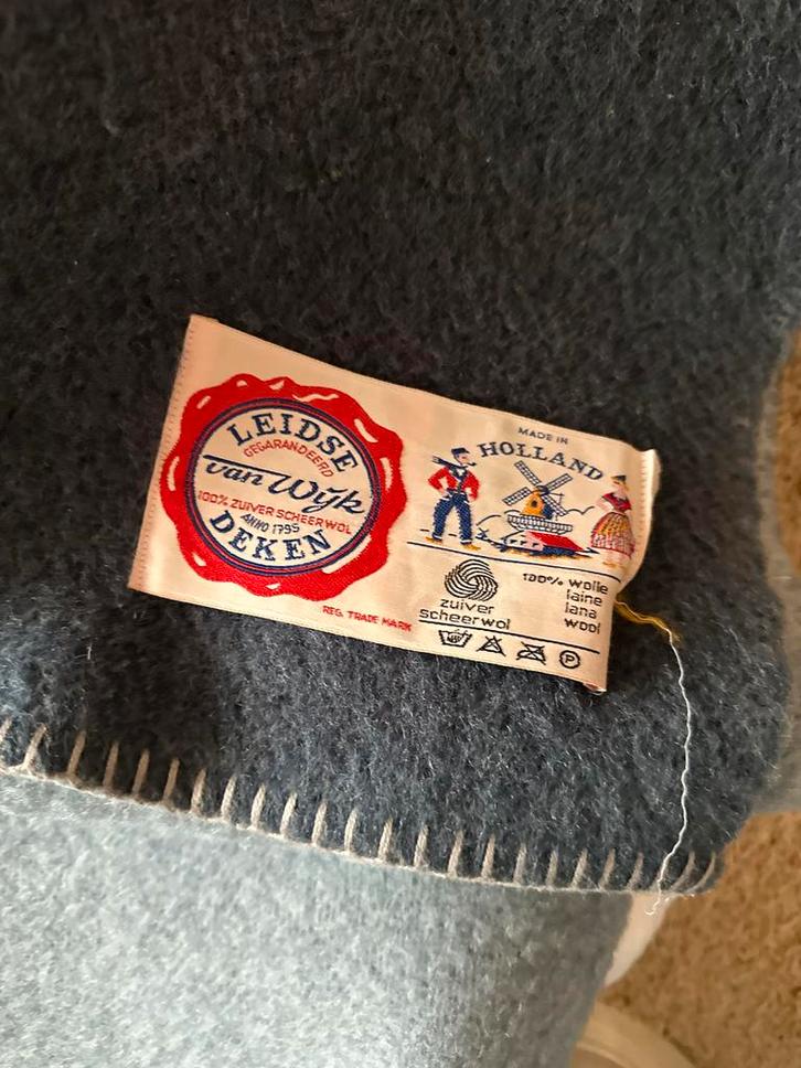 Leidse van Wijk Deken - 100% Zuiver Scheerwol, Huis en Inrichting, Slaapkamer | Beddengoed, Gebruikt, Deken of Dekbed, Eenpersoons