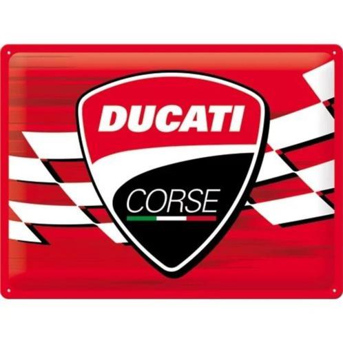 Ducati Corse logo relief reclamebord van metaal wandbord, Verzamelen, Merken en Reclamevoorwerpen, Nieuw, Reclamebord, Ophalen of Verzenden