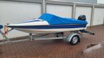 Boot met 15 pk Mercury, speedbootje, Watersport en Boten, Minder dan 70 pk, Benzine, Buitenboordmotor, Polyester