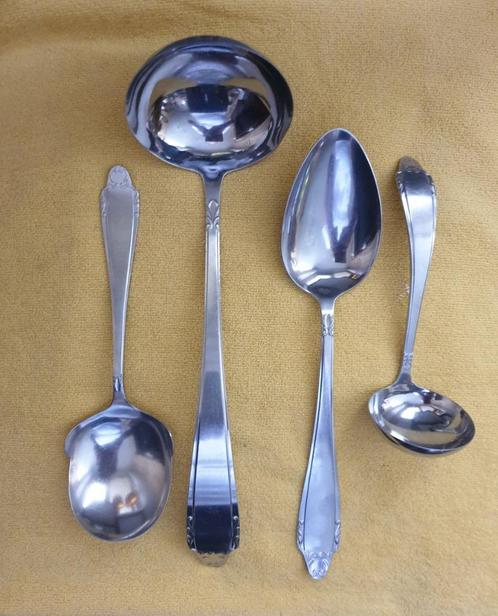 4 Gero Zilmeta dienlepels 763, Antiek en Kunst, Antiek | Bestek, Ophalen of Verzenden