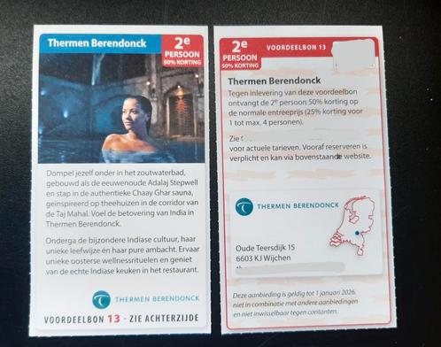 Sauna Thermen Berendonck korting 25 of 50% korting, Tickets en Kaartjes, Kortingen en Cadeaubonnen
