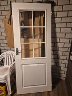 Binnendeur met glas 82,5x198cm, Doe-het-zelf en Verbouw, Deuren en Horren, Ophalen, Gebruikt, 80 tot 100 cm, Binnendeur