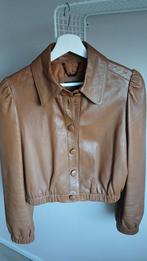 Caroline Biss lederlook blazer cognac maat 36, Ophalen of Verzenden, Gedragen, Maat 36 (S), Bruin