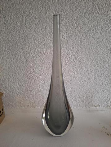 Flavio Poli Stijl Solifleur 31.5cm - Sommerso Rookglas beschikbaar voor biedingen