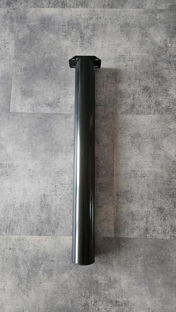 6x Duraline Tafelpoten Zwart Hamerslag beschikbaar voor biedingen