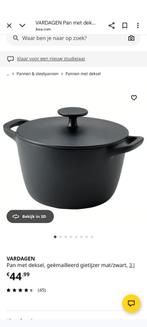 VARDAGEN Pan met Deksel - Gietijzer Zwart, Ophalen of Verzenden, Zo goed als nieuw, Overige typen