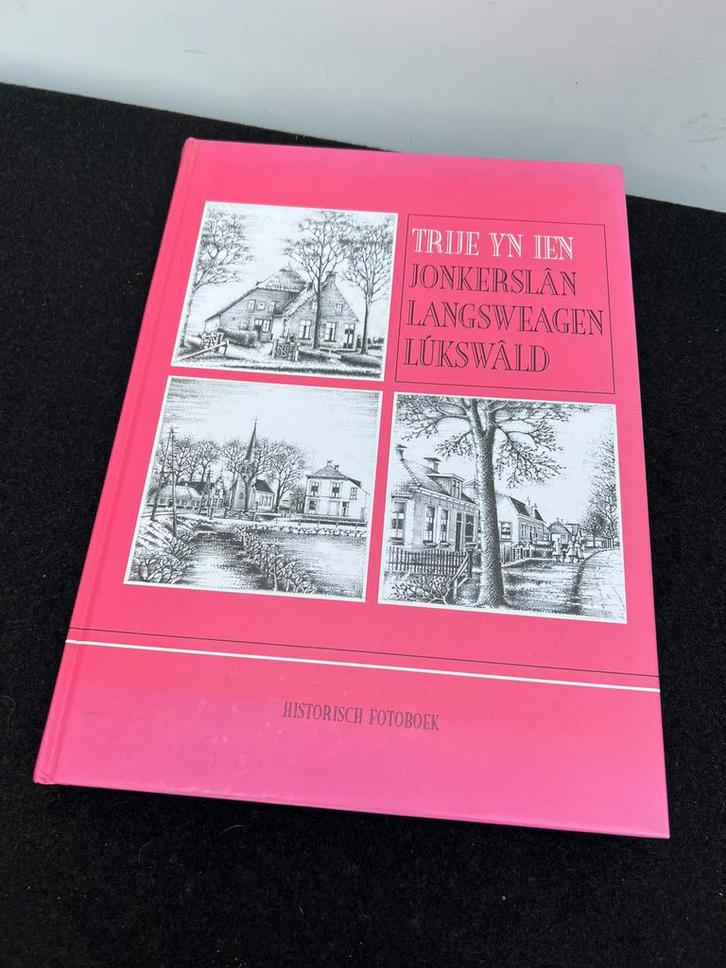 Te Koop : Trije yn Ien - Jonkerslân Langsweagen Lûkswâld, Boeken, Geschiedenis | Stad en Regio, Zo goed als nieuw, Ophalen of Verzenden