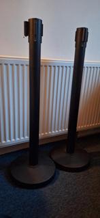 Afzetpaaltjes met lint 2 meter zwart, Hobby en Vrije tijd, Feestartikelen, Ophalen, Zo goed als nieuw, Overige typen, Overige