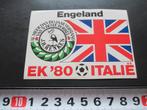 sticker henkes borrel voetbal EK 1980 vlag engeland, Ophalen, Zo goed als nieuw
